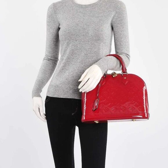 Louis Vuitton Rose Indian Monogram Vernis Alma PM Bag - Picture 2 of 12